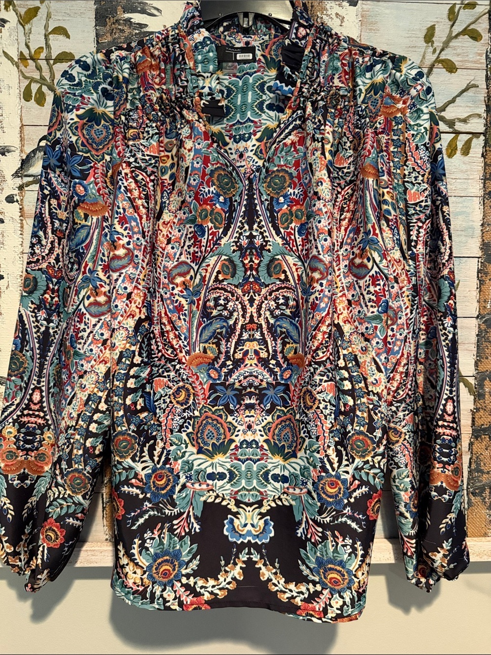 Tahari Multicolor Paisley Blouse